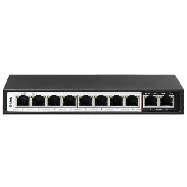 D-link DES-F1010P-E 10 Port Unmanaged PoE Switch